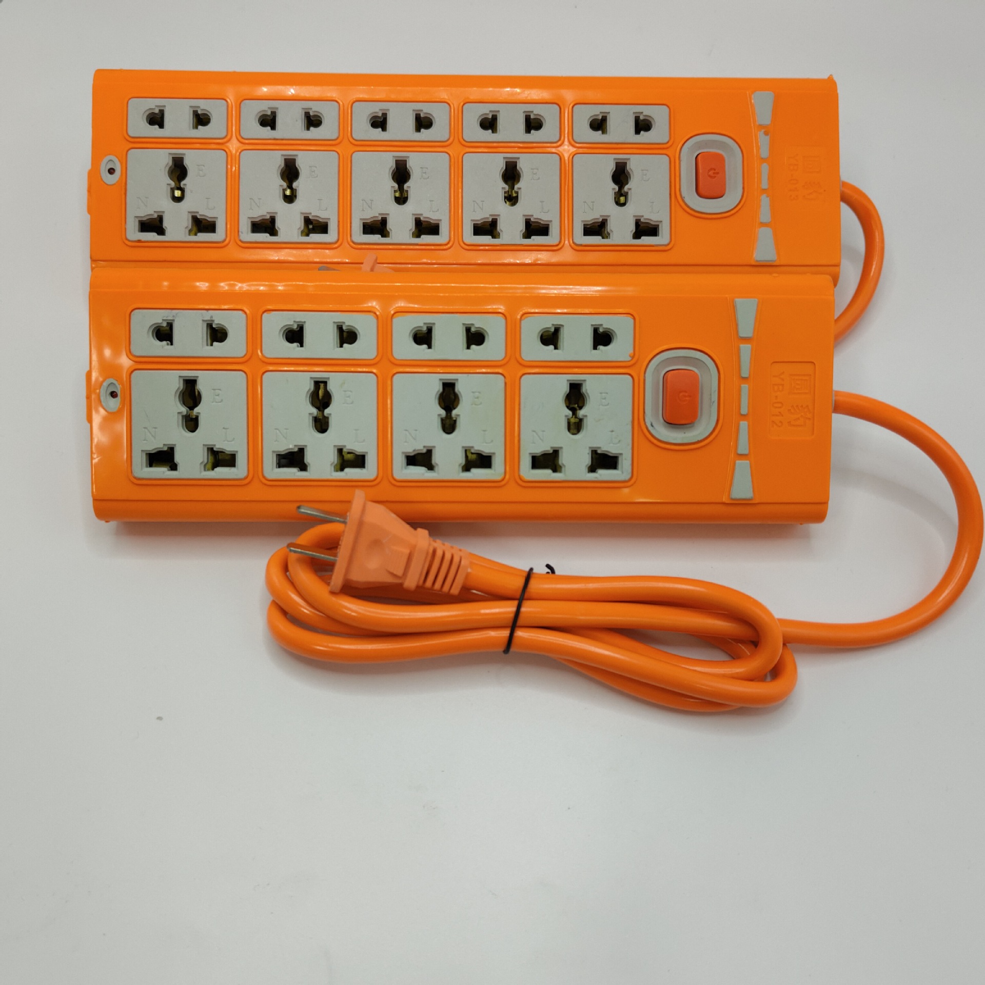 大功率接线插板8位20孔10位25孔两插头接线板带开关2米3米5米10米