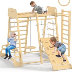 子供用クライミングフレーム屋内遊び場子供用クライミングおもちゃ屋外ベビーモンテッソーリクライミングフレームスイングコンビネーション