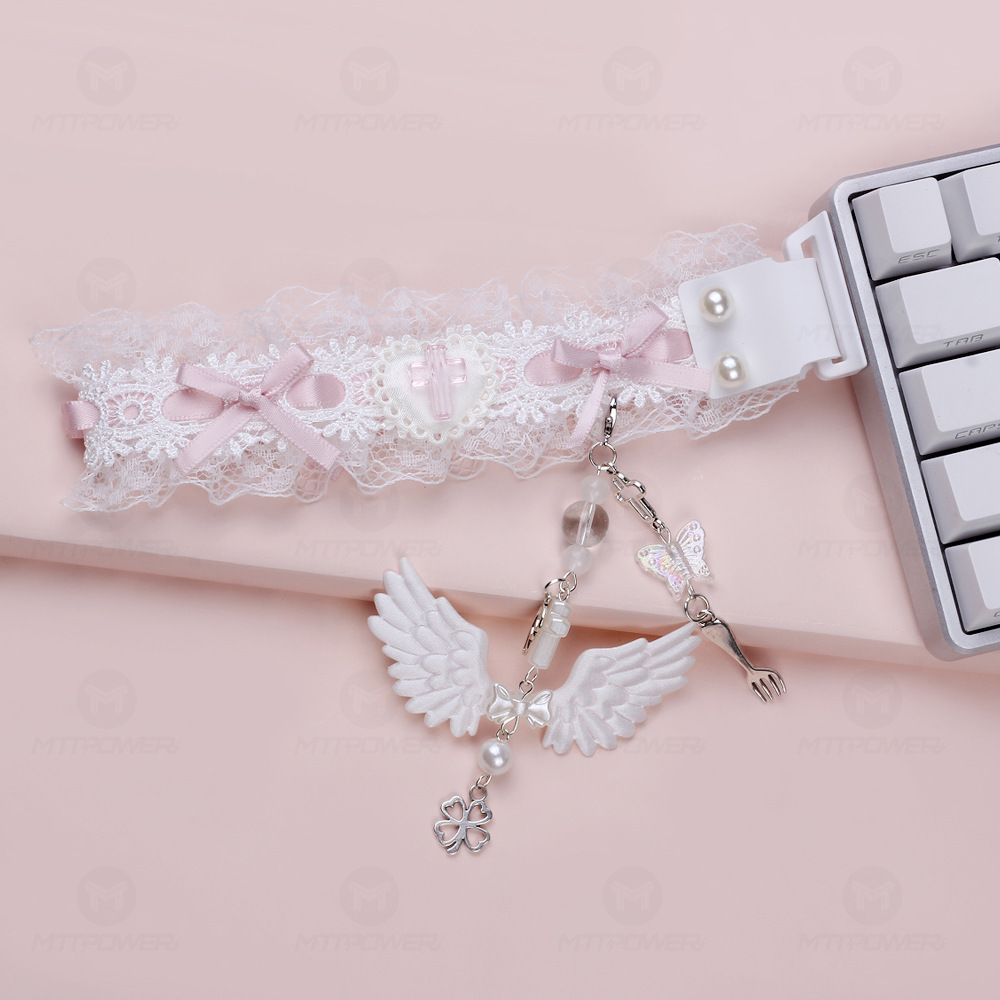 Caballos de teclado de encaje con hebilla teclado decorativo hecho a mano accesorios de teclado wootingATKDIY universal transfronterizo