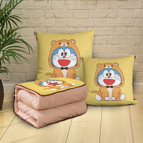 Logo customized pillow quilt dual-purpose two-in-one thickened winter cushion office nap quilt one piece drop shipping