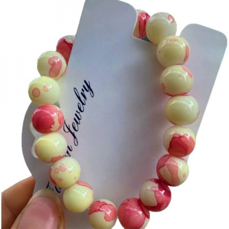 Puesto de mercado nocturno Pulseras de vidrio Suministro de modelos explosivos Pulsera de cerámica Jingdezhen Pulsera de porcelana azul y blanca Caja de regalo de bendición al por mayor