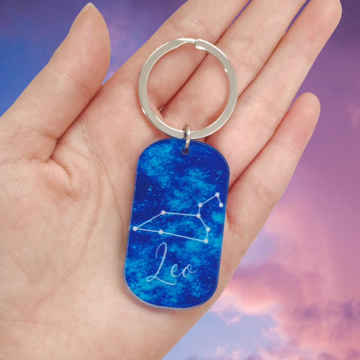 12g Weight Keychain Classification 1 Piece Quantity Daily Occasion Acrylic Material Letter, Constellation Pattern Unisex Gender Romantic Style Romantic Letter Constellation Arylic Unisex Keychain 9