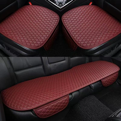 Seat cushion, seat cover, Cushion Set for All Seasons - wine-red-front-row-leaflet