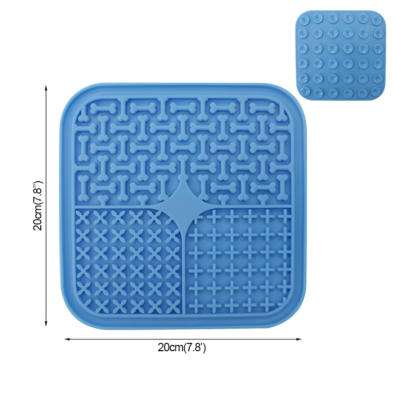 Estera de comida de silicona para mascotas con ventosa gato y perro placa estera de comida lenta antiestrangulamiento y dispensador de comida lenta estera de comida para mascotas antideslizante impermeable