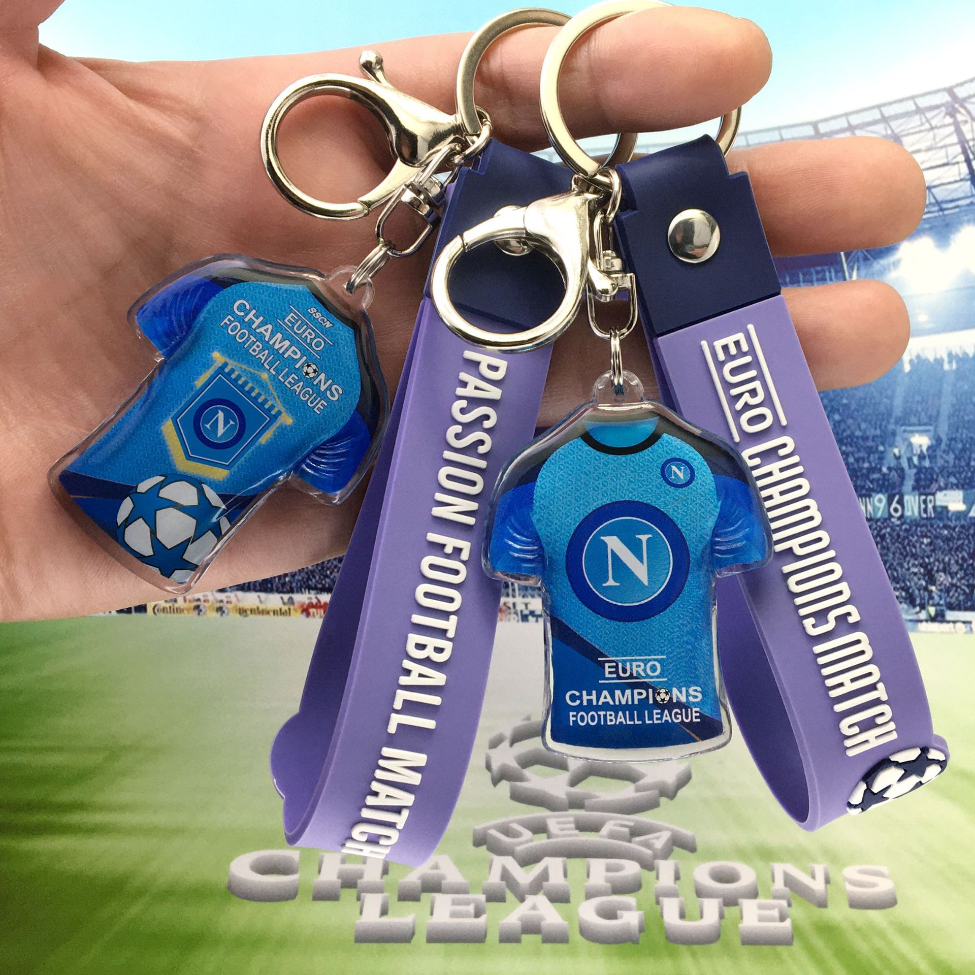 那不勒斯-队标+柔蓝手带-3M