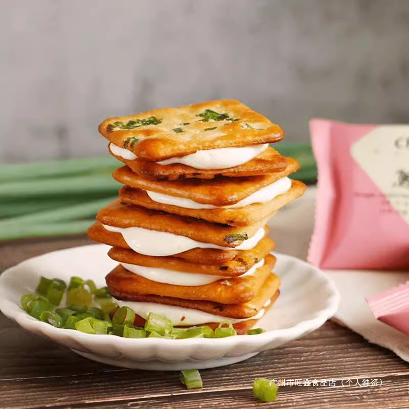 毛雪汪钟楚曦同款台湾佳德葱轧饼代购香葱牛扎夹心饼干零食伴手礼|undefined
