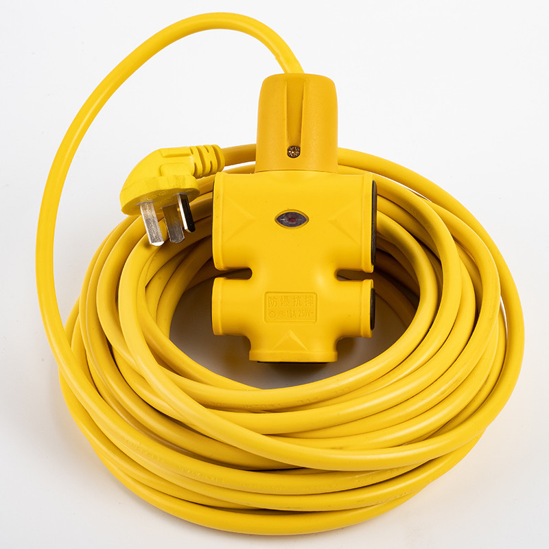 带线插板2-40米电动车充电延长线排插多功能接线板电瓶车充电长线