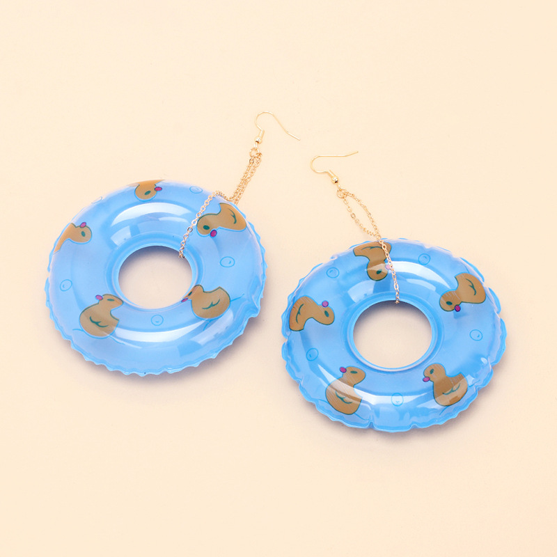 Drop Earrings Classification 1 Pair Cute Swim Ring Rubber Drop Earrings