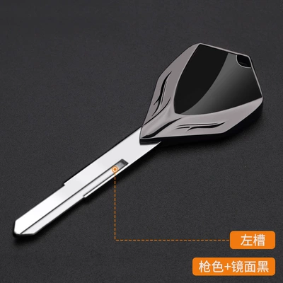 Motorcycle Key blank suitable for - gunmetal-mirror-black-ymh-058