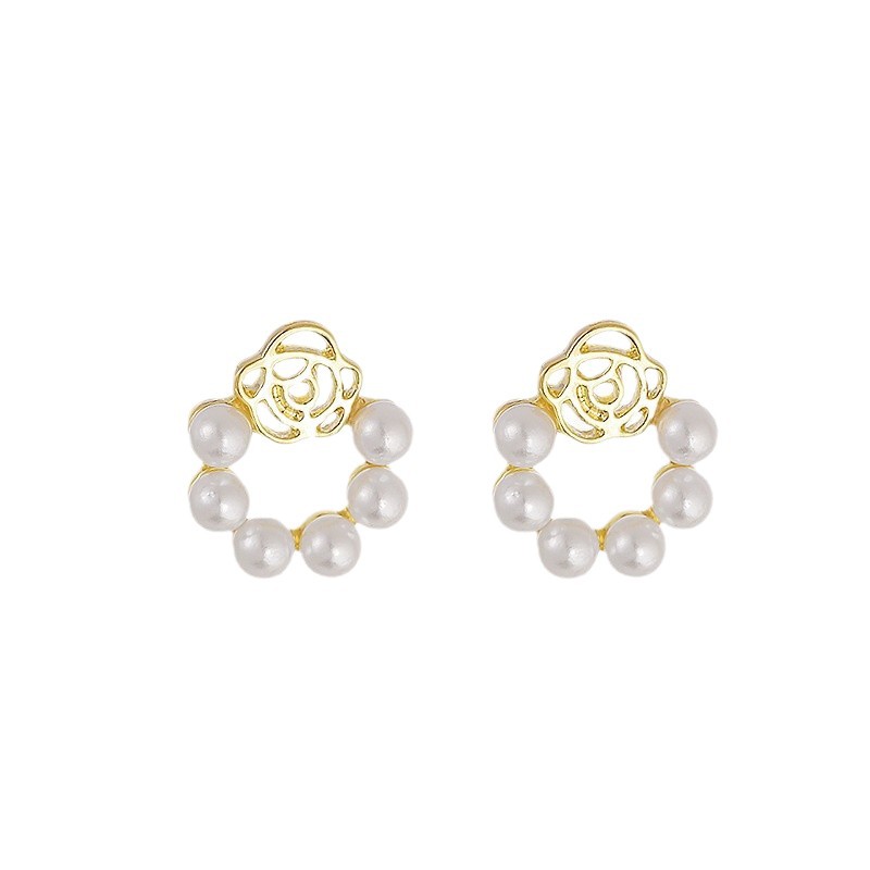 Pendientes de Perlas de Moda 2025, Elegantes y Sencillos, Joyería Pequeña al por Mayor de Yiwu
