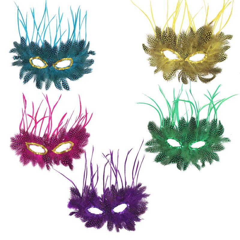 Nueva máscara veneciana pluma de sequela carnaval brasileño desfile accesorios de maquillaje baile máscara de maquillaje