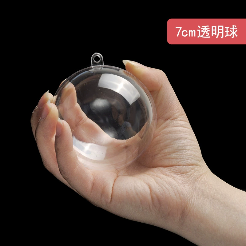 Transparent plastic Christmas pendant, acrylic mousse
