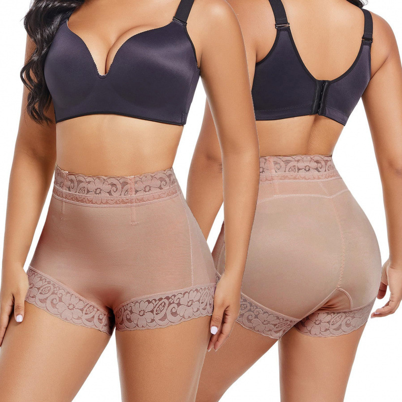 Women's European and American Style Tummy Control High-Waisted Shapewear Panties with Lace Decoration, Abdominal Control, Butt Lifting, Suitable for Multiple Occasions