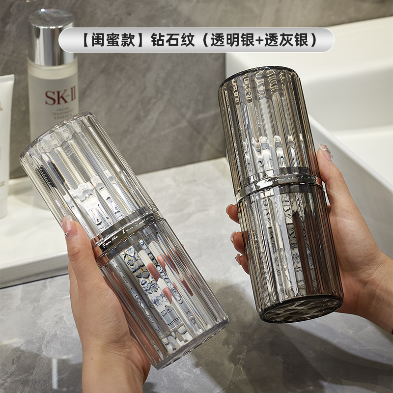 bydoll lujo ligero viaje taza de lavado cepillo de dientes pasta de dientes taza caja de almacenamiento de taza de dientes portátil taza de enjuague bucal