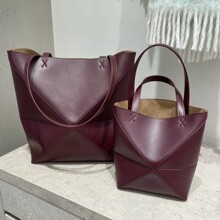 新款罗家欧美热销真皮女包变形折叠几何包高颜值轻奢单肩手提包包