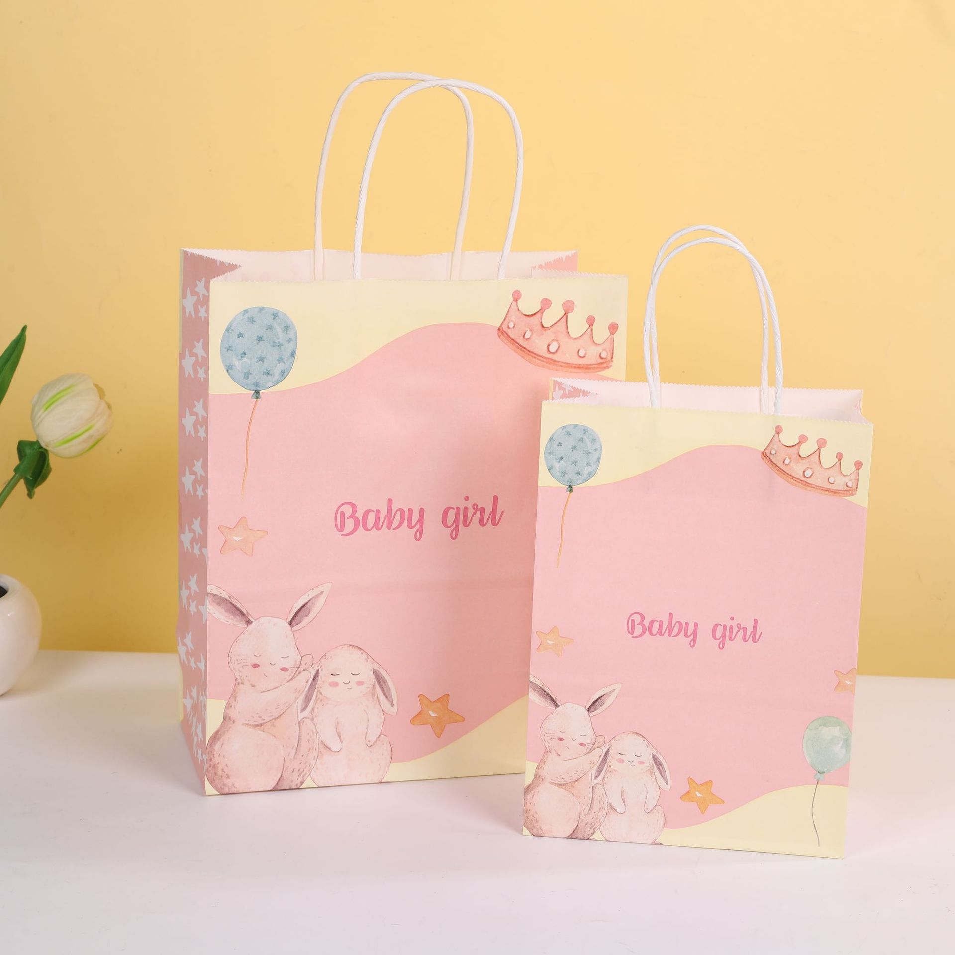 토끼 16*22*8cm; 흰 소 가죽