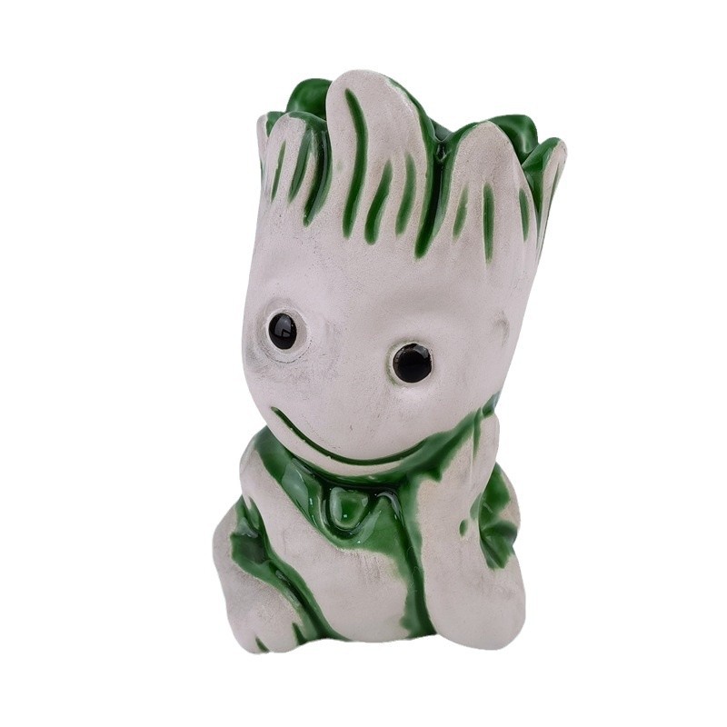 Cerámica Árbol Hombre Maceta Creativa Estaca de madera Hombre de madera Planta en maceta Animación Árbol periférico Extraño Escritorio Portalápices Adornos en maceta