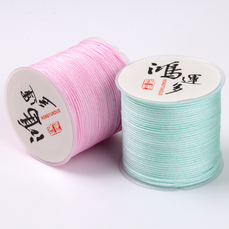 Un hilo de jade tejido a mano DIY pulsera collar 1,0mm de espesor un Jade Taiwán hilo colgante Wenwan con cuentas cifrado trenzado cuerda