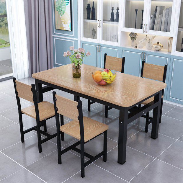 Breakfast Shop Catering Commercial Table Fast Food Snack Bar Dining Table and Chair Rental Room Restaurant Hotel Canteen Table and Chair Combination