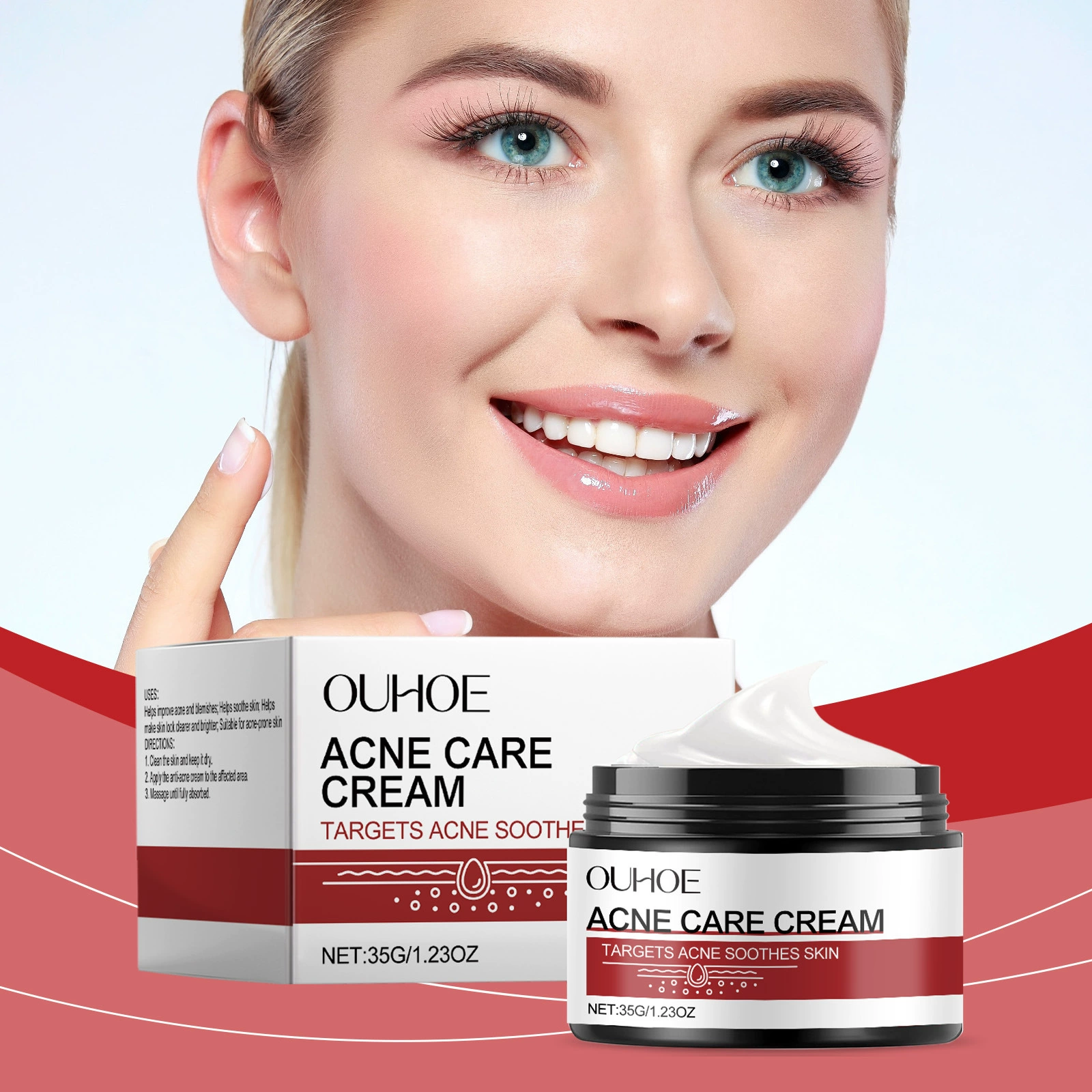 OUHOE Крем для ухода за лицом Нежный увлажняющий мягкий уход за кожей лица снимает сухость и улучшает текстуру кожи