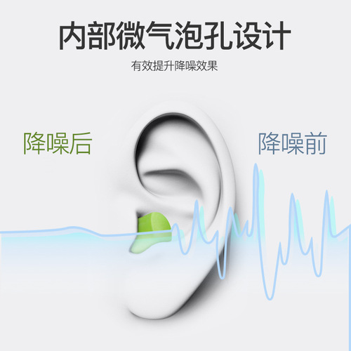 Memory foam earplugs student dormitory sleep anti-noise noise reduction hearing protection slow rebound bullet soundproof earplugs