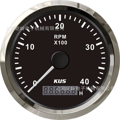 automobile instrument and Diesel Engine Modified - silver-edge-black-base-4000rpm