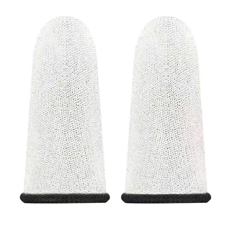 검은색 가장자리가 있는 유리 은색 섬유 얼음 실크 손가락 침대 1쌍]