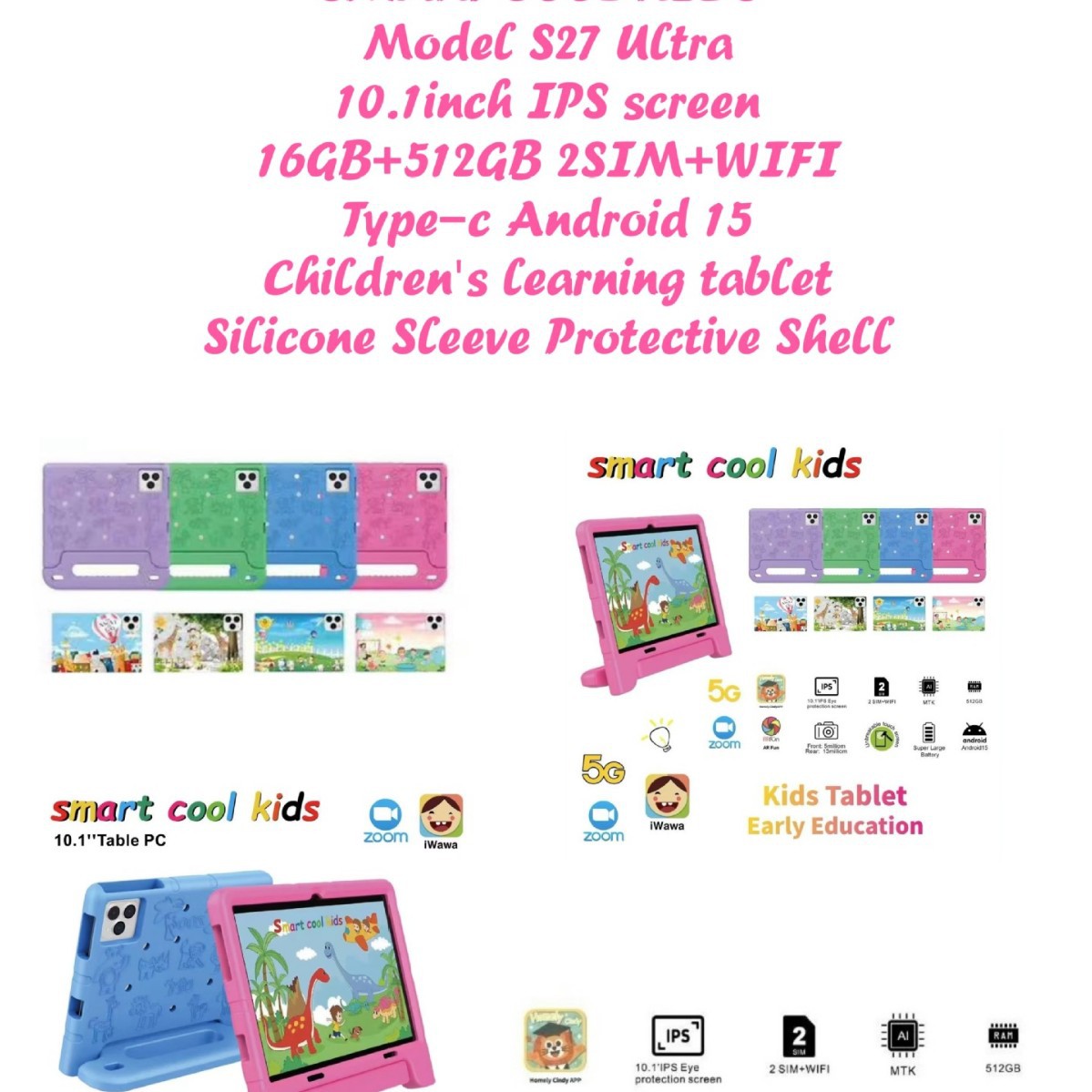 Export Unbreakable Tablet Pc S27 Ultra Pro Cross-Border 10.1inch Tablet