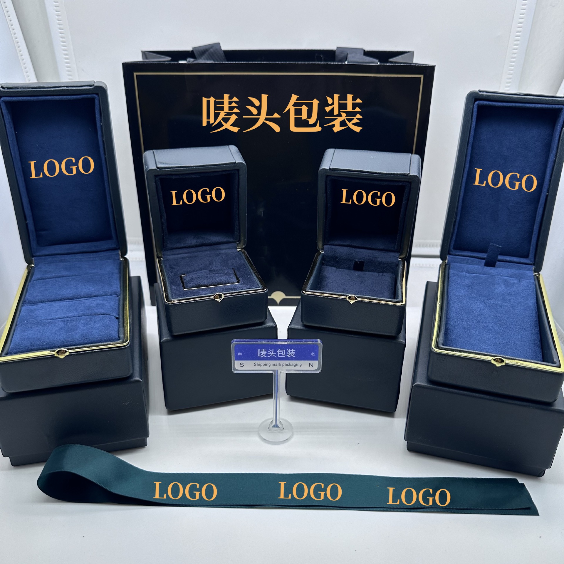 新款格拉家金版幻影蝴蝶戒指项链对戒大号项链金饰品礼盒包装全套