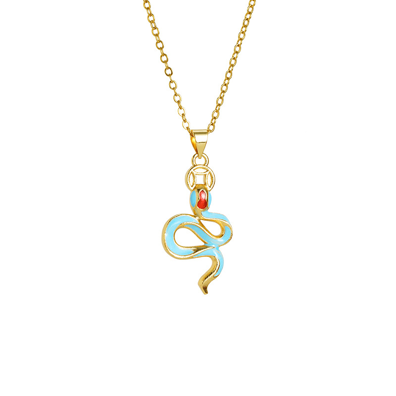 Nuevo producto colgante de oro de arena vietnamita, esmalte nacional de marea, serpiente espiritual, colgante de moneda de cobre, nicho femenino, joyería de alta gama al por mayor