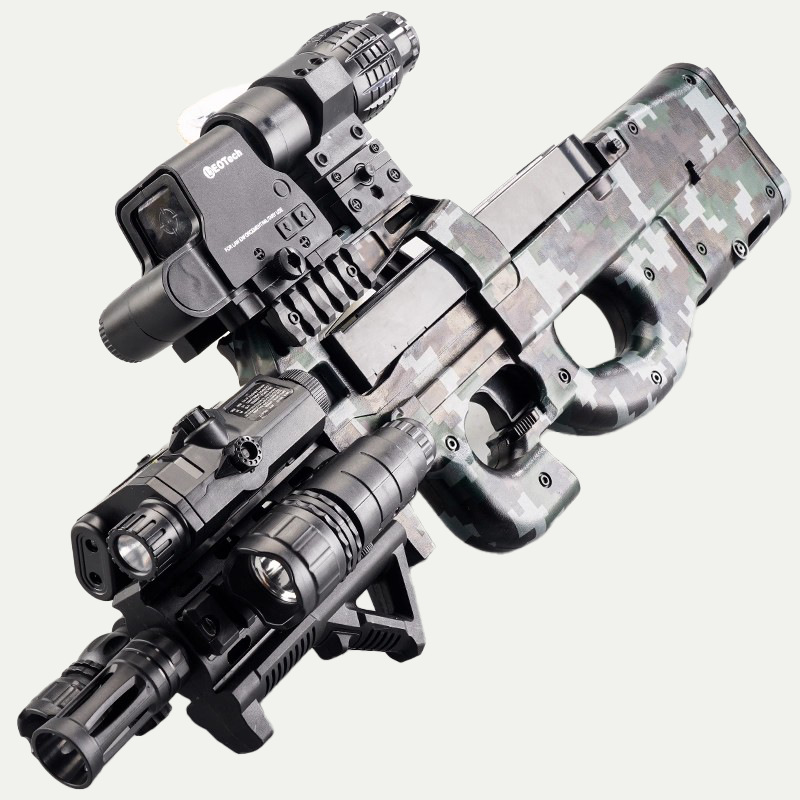 P90 juguete de disparo continuo eléctrico de agua de asalto para niños con mano real modelo especial de pistola blenda image 5