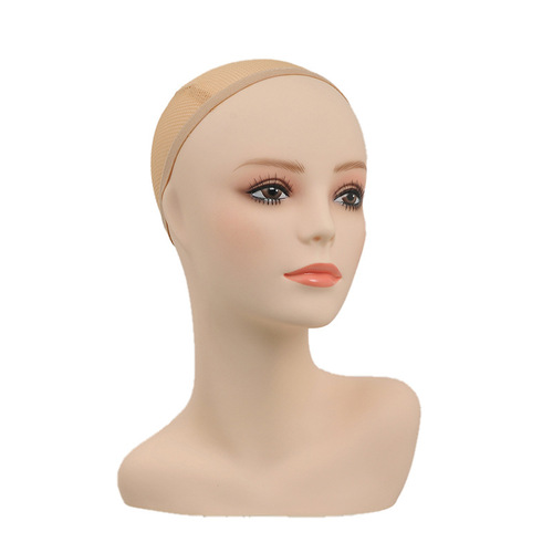 New model head wig cap display props stand, mouth model mannequin, single-shoulder display mannequin