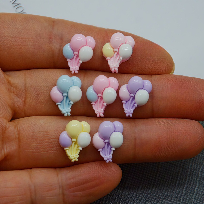 Mini Balloon Resin Accessories Nail Art Jewelry Earphone Set Mobile Phone Case Hairpin Stationery Accessories Handmade DIY Patch