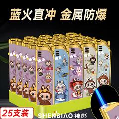 新品热销可爱拉布布金属防风打火机蓝焰直冲高颜值女士打火机批发