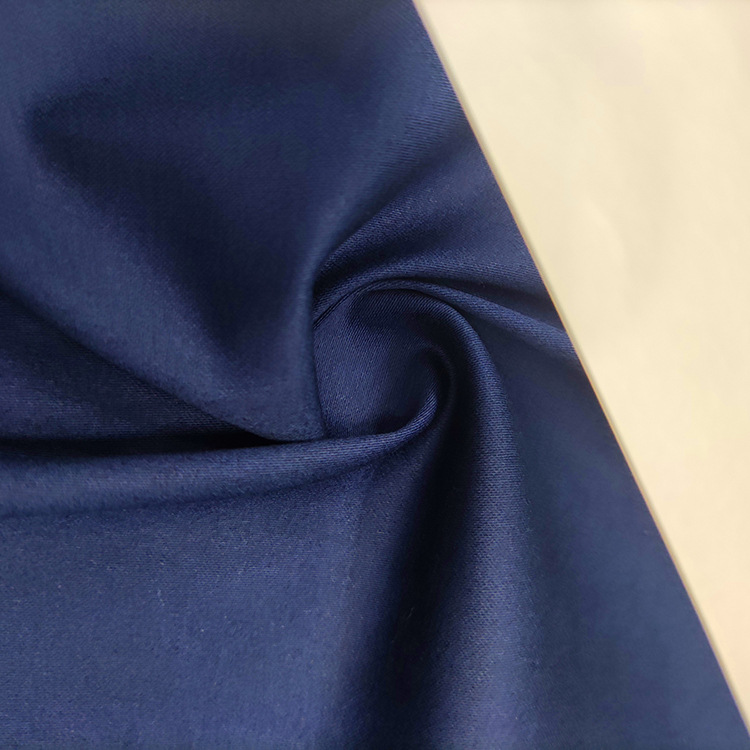 Fabricante al por mayor de algodón de color puro spandex mezcla de tela de satén elástico