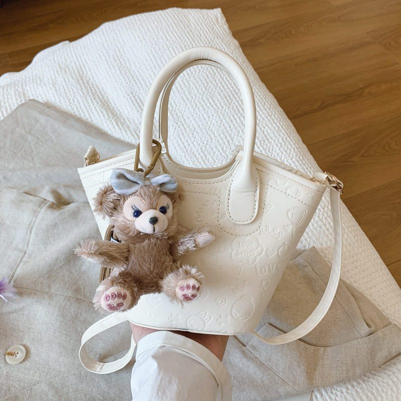Embossed Summer Bucket Bag For Women Versatile Crossbody Handbag_voghion.com