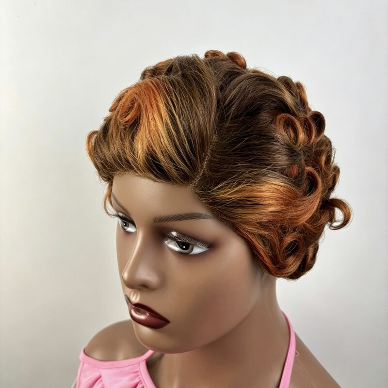 5X5 pink closure wig, can be freely parted and worn, real human hair wig, wholesale for foreign trade