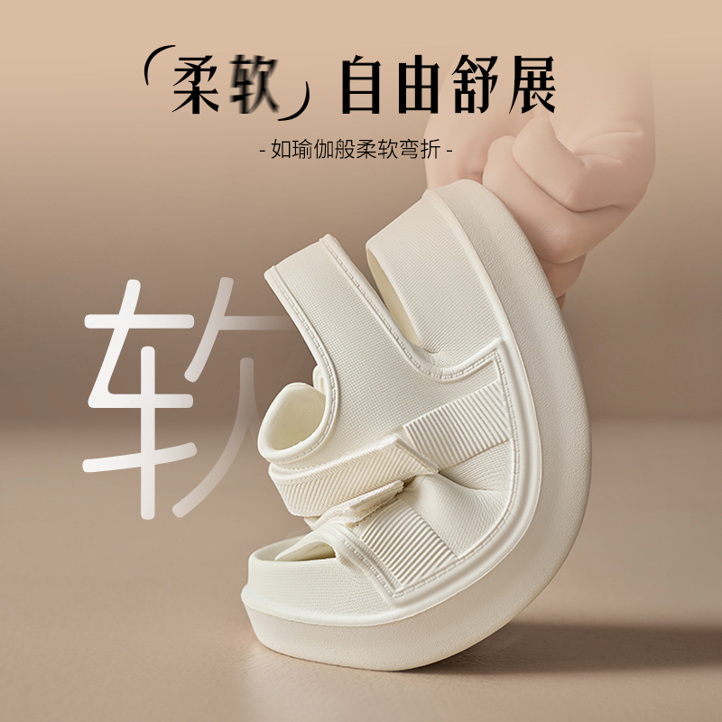 Augustion sandalias deportivas negras para mujer 2025 nuevos zapatos de playa de moda de suela gruesa de primavera y verano para llevar sandalias romanas