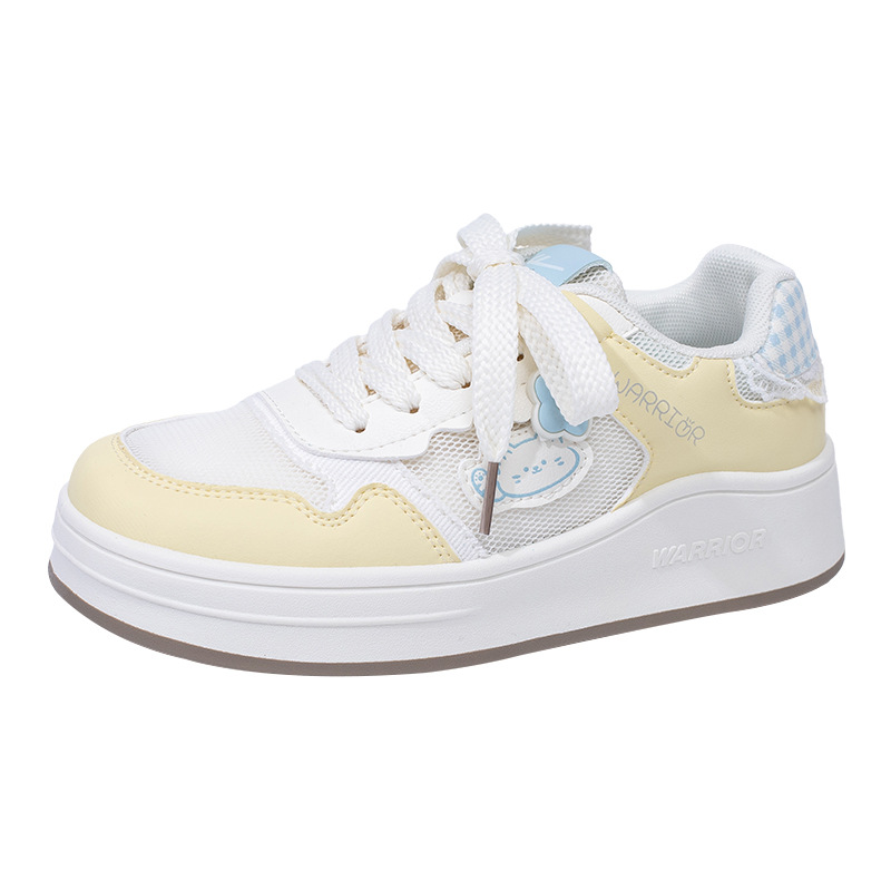 HuiLi nuevo estilo de sal marina de moda zapatos de skate de mujer dulce gatito zapatos casuales de encaje de color universal zapatos cómodos