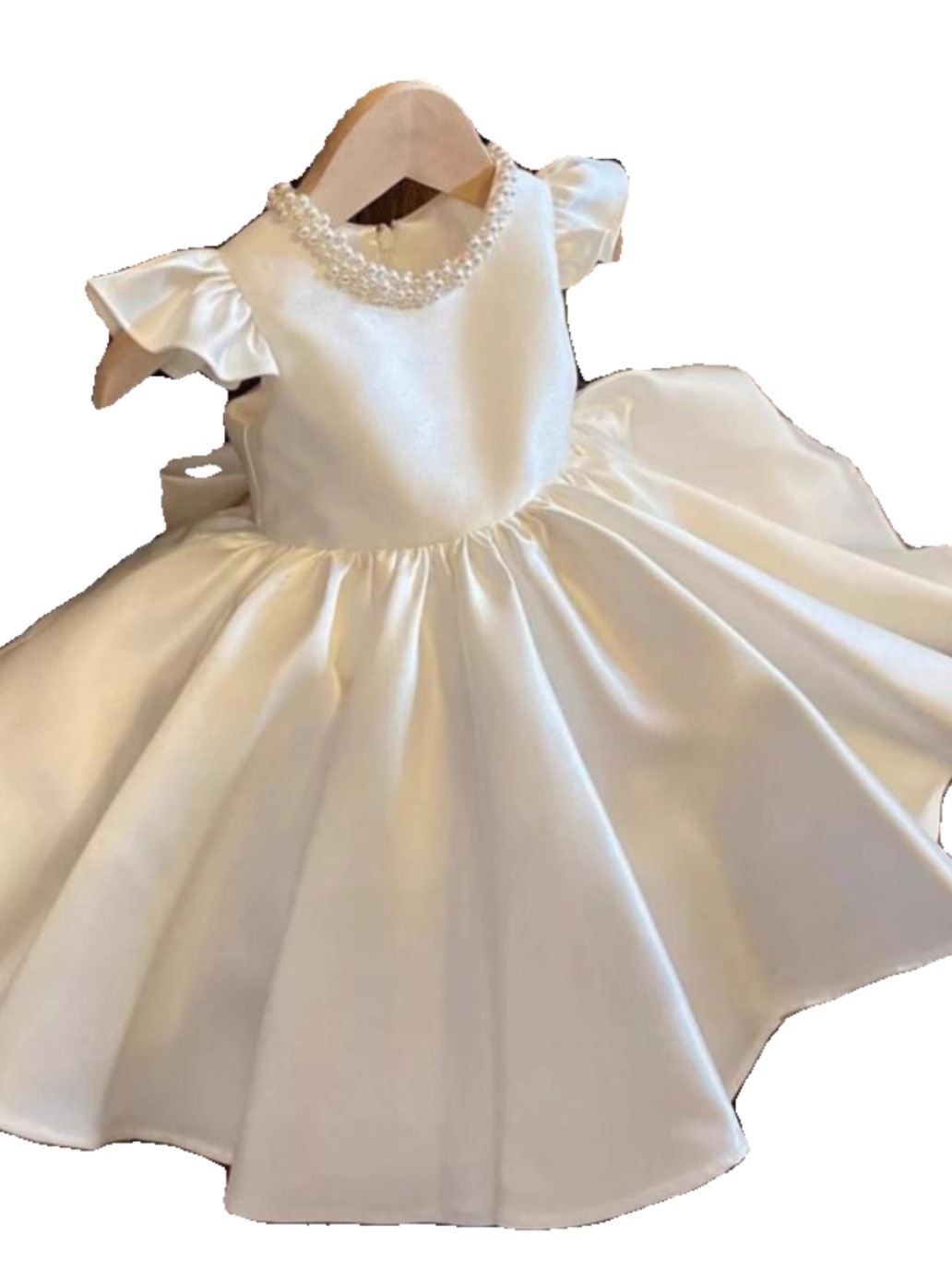 Summer children's small princess costume, white wedding dress girl's, tulle 5