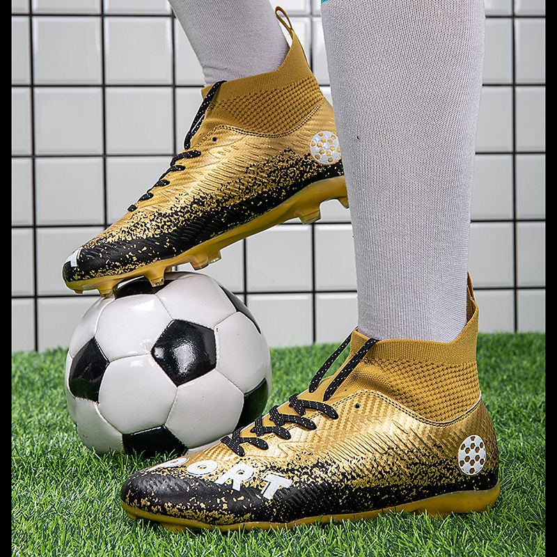 2025 nuevos zapatos de fútbol juveniles transfronterizos al aire libre de clavos altos botas de fútbol fábrica directa