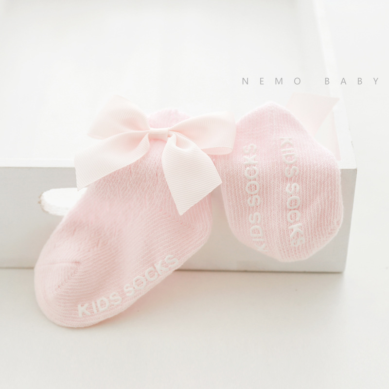 21 verano español NIÑOS Calcetines de malla delgada anillo móvil niñas calcetines cortos arco princesa bebé calcetines de los niños