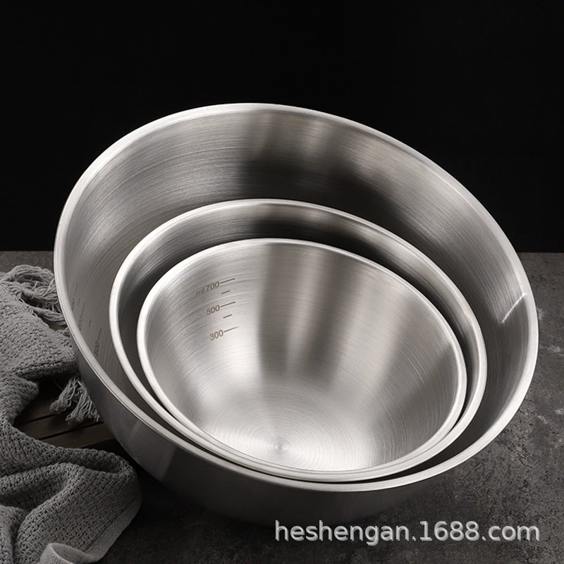 Скляночная миска для улиток? Но это título: Snail bowl Korean stainless steel cold noodle with scale household fruit salad mixed rice bowl style tableware one piece wholesale