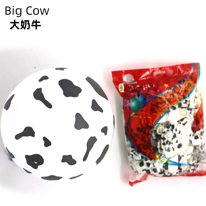 Globo de lunares de 12 pulgadas, globo de látex animal, decoración de Sala de bodas de vaca, diseño de fiesta de boda, hojas de lunares, flor completa