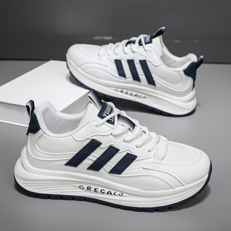 Zapatos de hombre 2025 primavera nuevos zapatos deportivos clásicos de todo fósforo zapatos casuales de hombre pequeños zapatos blancos de moda zapatos ligeros de papá