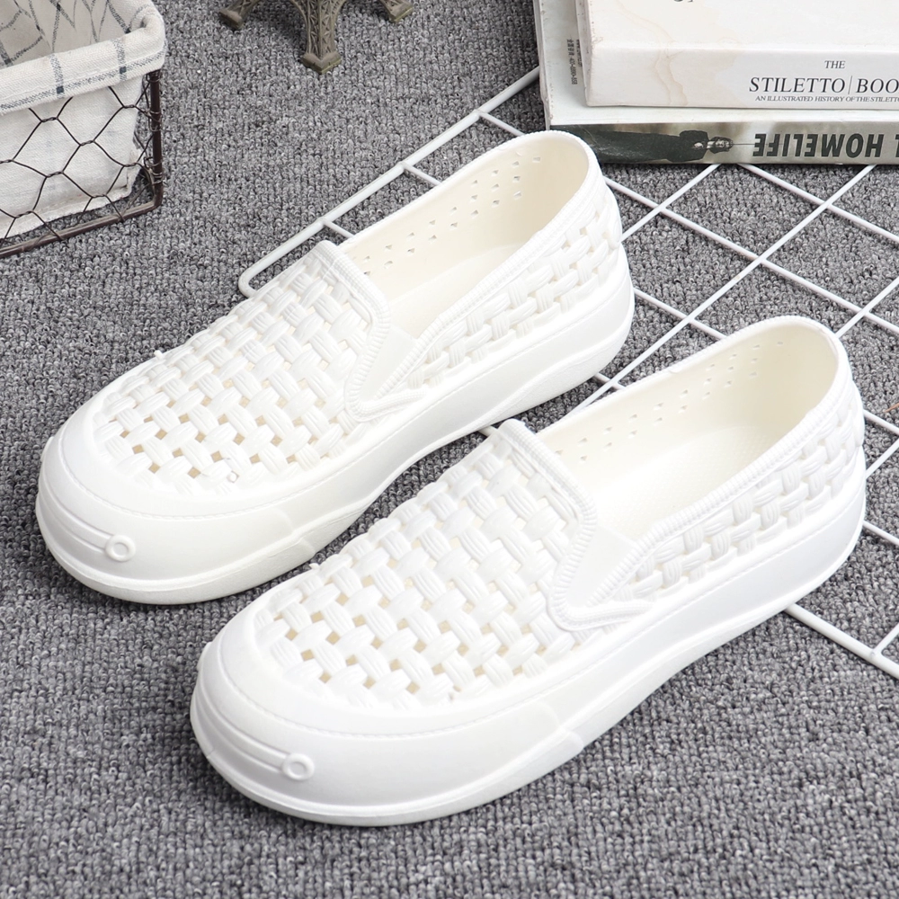 Пещерная обувь женская обувь на пляже на толстой подошве удобная обувь для мамы маленькая белая обувь дышащая нескользящая обувь для медсестер на мягком подошве летом