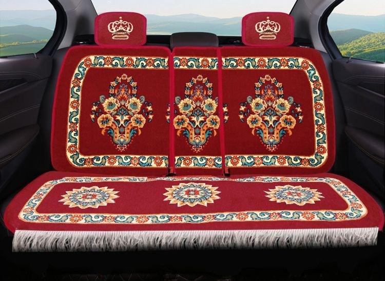 Car Cushion Blended Imitation Wool Handmade Carpet Short Plush Fully Surrounded Four Seasons Universal Pure Wool Five-seater Car Cover