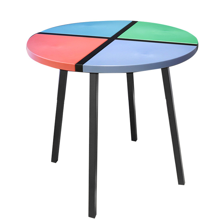 Mesa lateral acrílica mesa de té de sala de estar de lujo ligero pequeño hogar redondo PP mesa de té de alta calidad