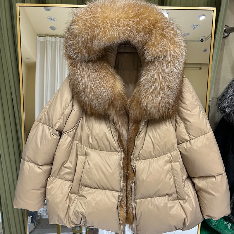 카키 + 골든 아일랜드 폭스 퍼