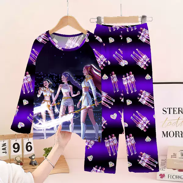 Wholesale Southeast Asian Children's Pajamas Boys' Long-Sleeve Long-Pants Sets Girls' Cartoon Home Wear